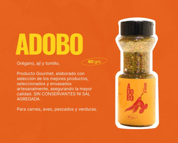 Adobo Gourmet 40g – Orégano, ají y tomillo