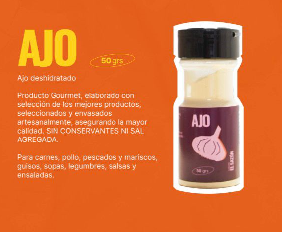 Ajo Deshidratado Gourmet 50g