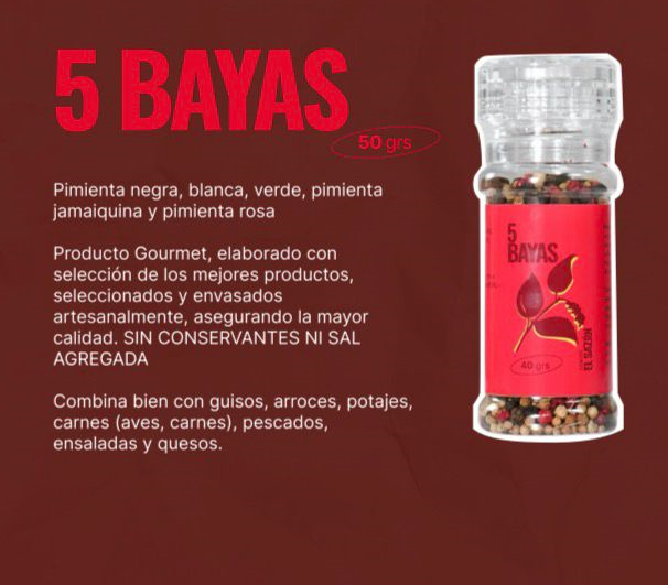 Mix de Pimientas 5 Bayas Gourmet 40g
