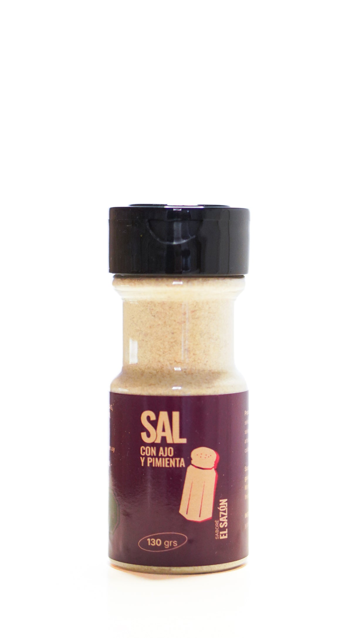 Sal con Ajo y Pimienta Blanca Molida 130 Grs.