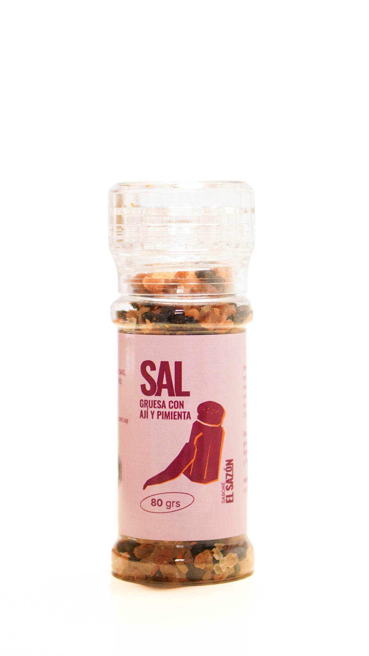 Sal Gruesa Ají Cayena y Pimienta Grano 80 Grs.